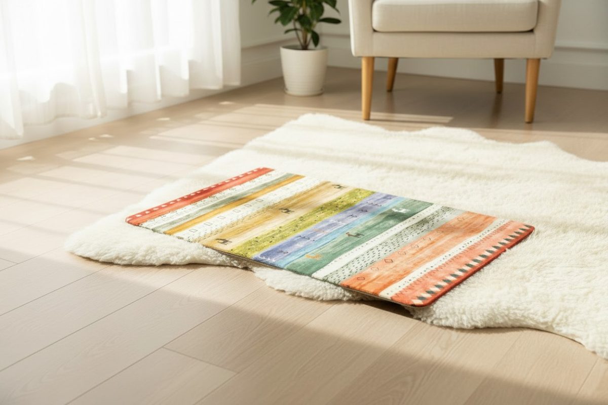 The Gabbeh Stripe Water Absorbent Bath Mat — Sunrise Palette 3