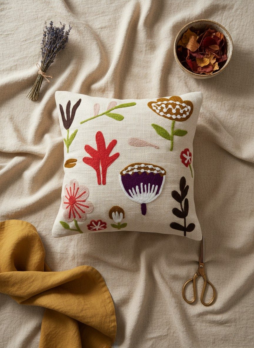 Abstract Multi Color Boho Cushion Cover — 16x16 Inches 5