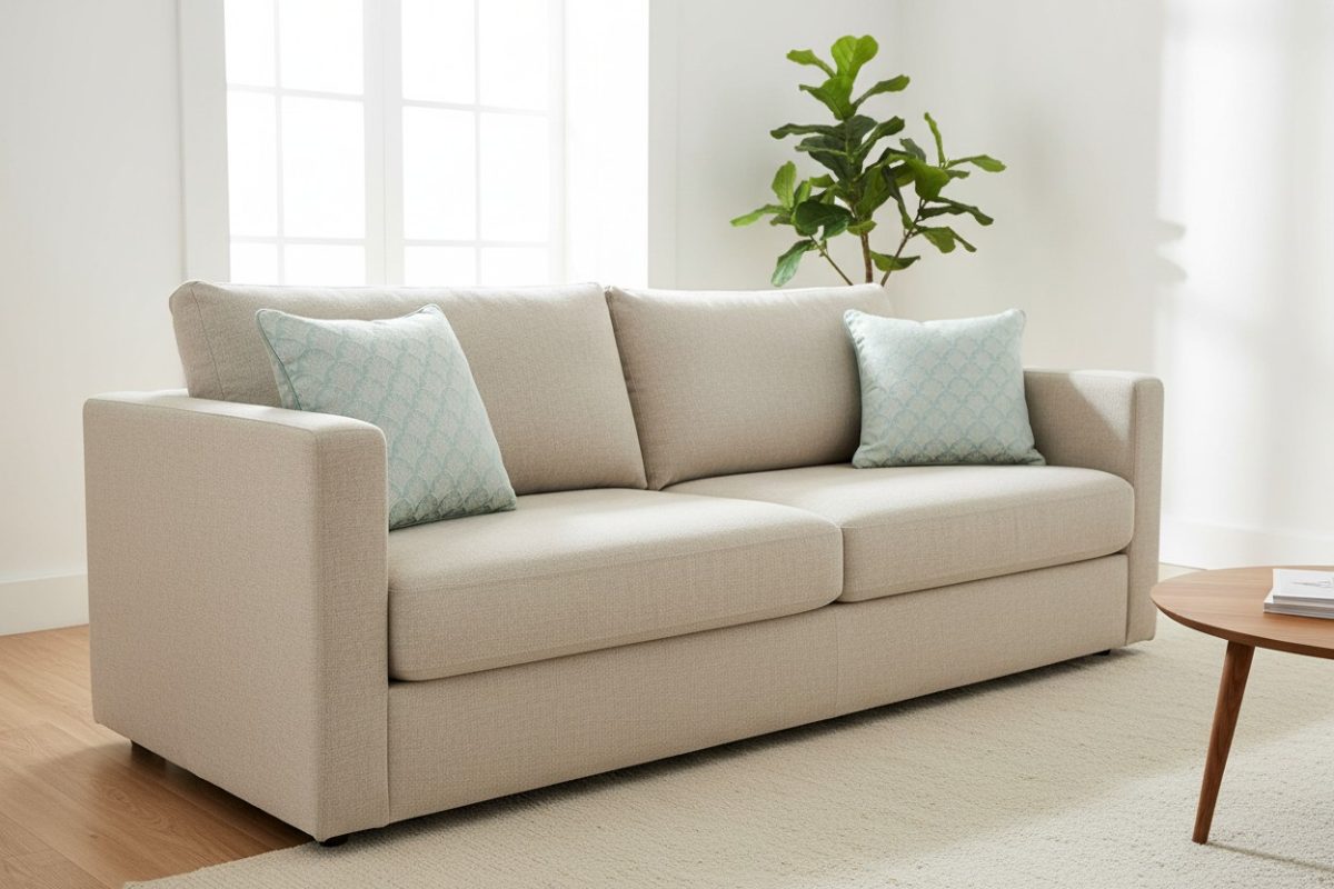 Woven Scallop Jacquard Square Cushion Cover – Sage Green 3