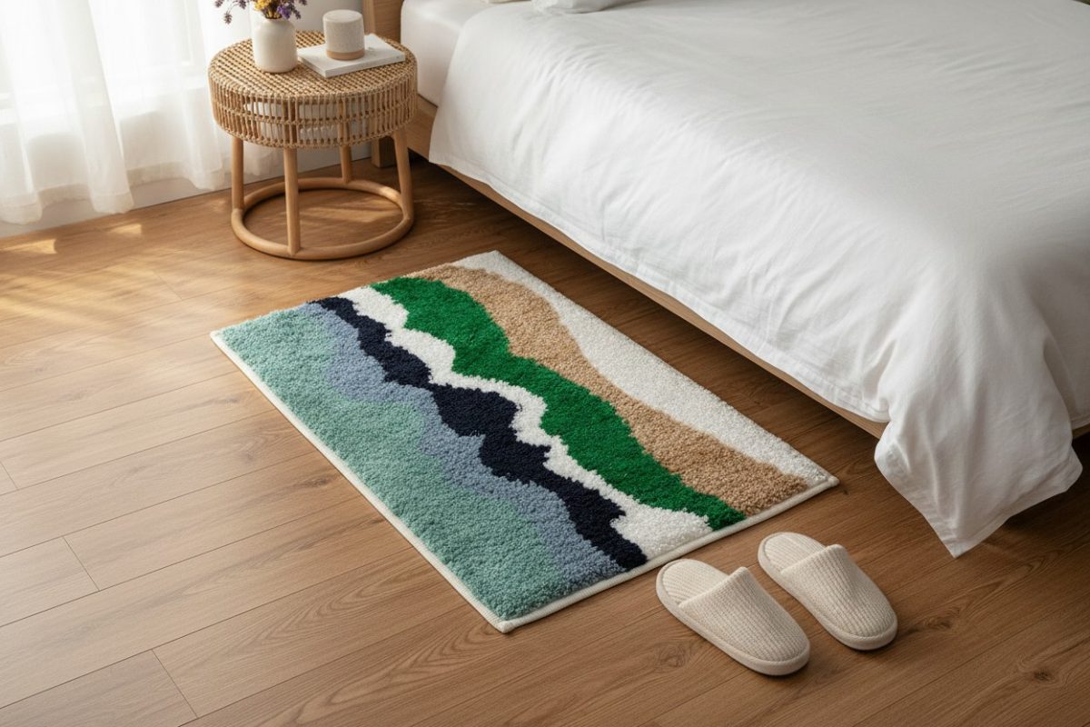 Rolling Hills Tufted Bath/Door Mat — Multi 3