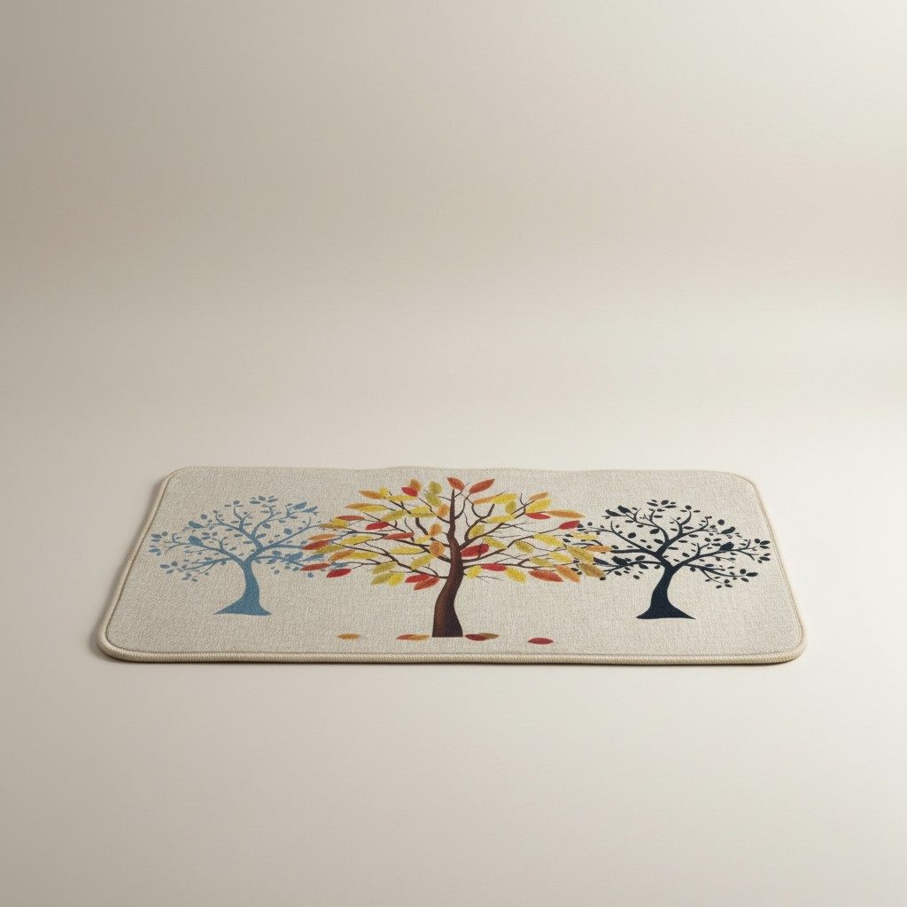 Tree of Life Print Anti-Slip Mat – Multicolour 5