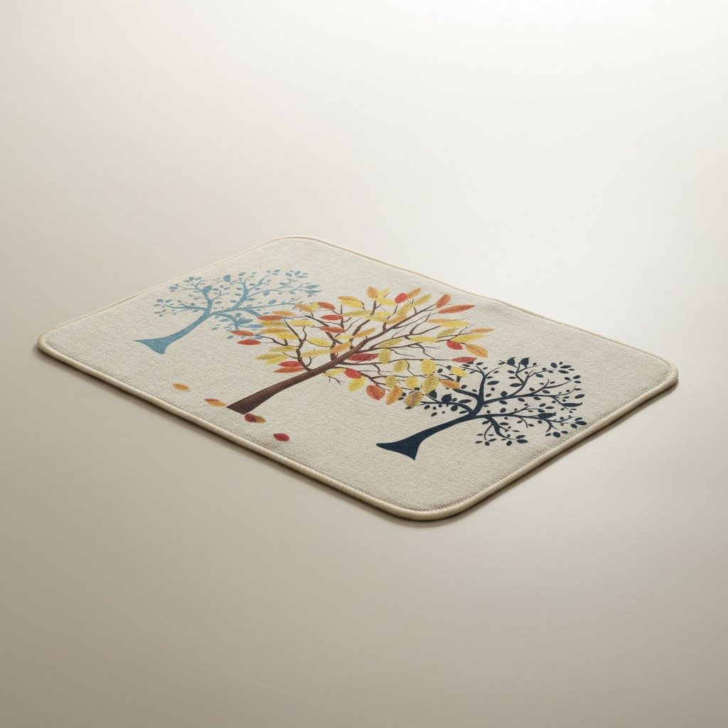 Tree of Life Print Anti-Slip Mat – Multicolour 3