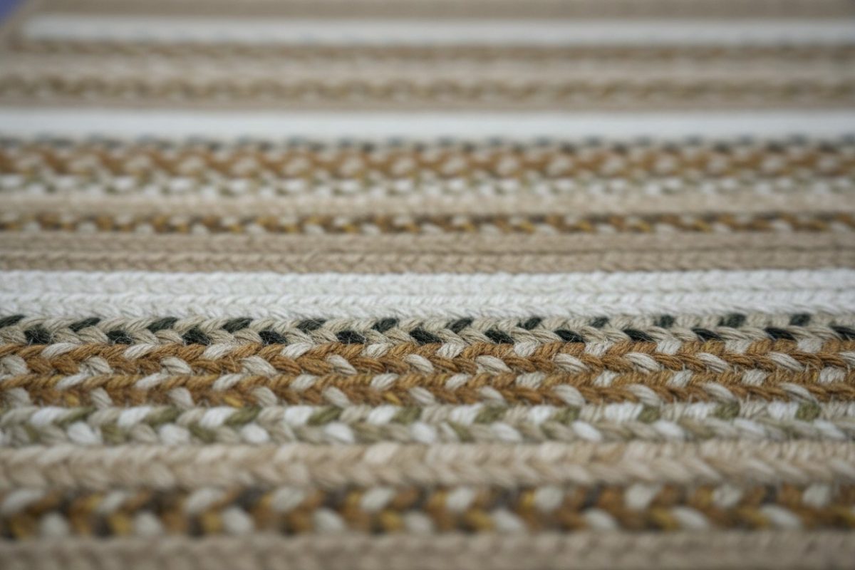 Woven Striped Mat – Natural Jute Tones 4