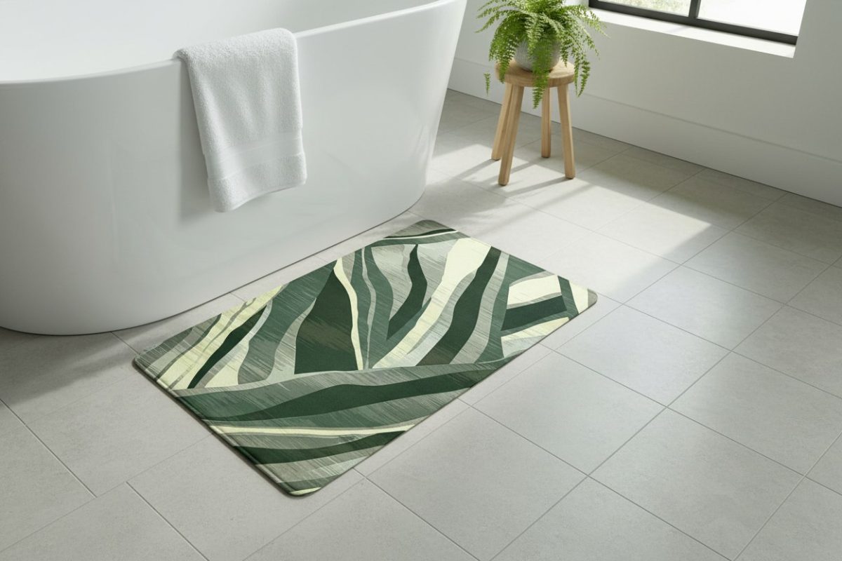 Abstract Currents Printed Mat — Sage & Forest 2