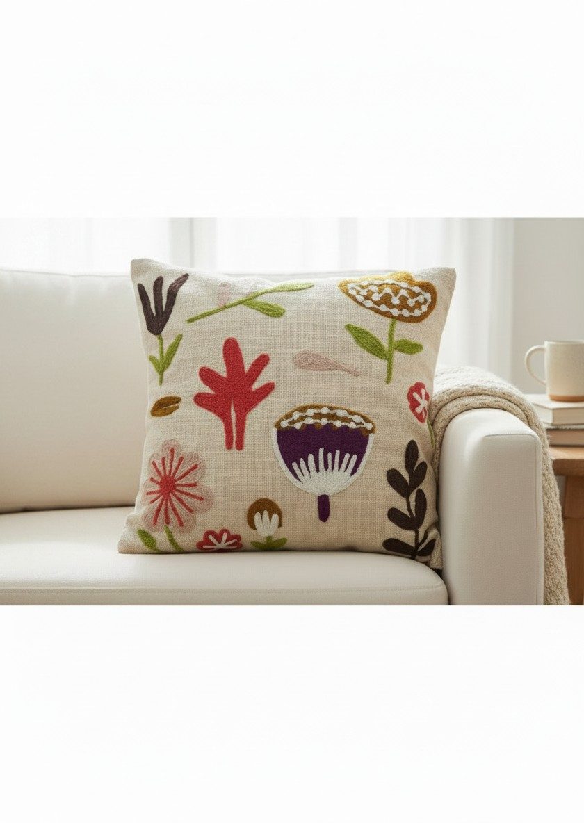 Abstract Multi Color Boho Cushion Cover — 16x16 Inches 2