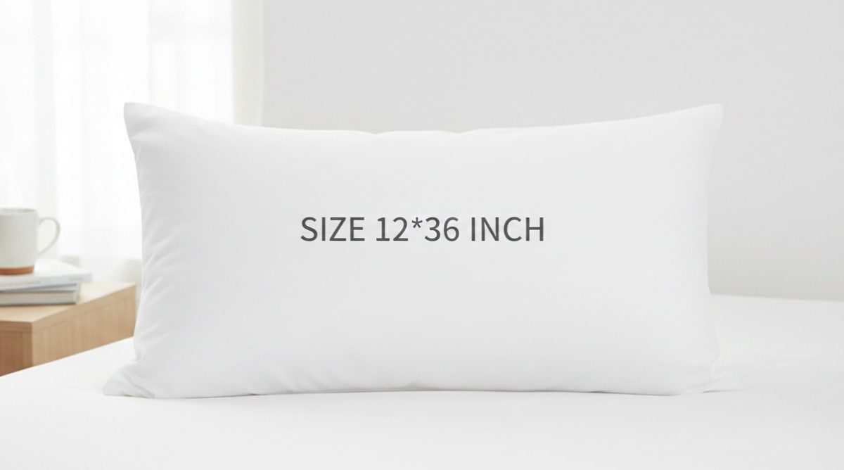 Premium Rectangular Lumber Cushion Filler Insert - 12x36 Inch - Polyester Fill Pillow Stuffer 1