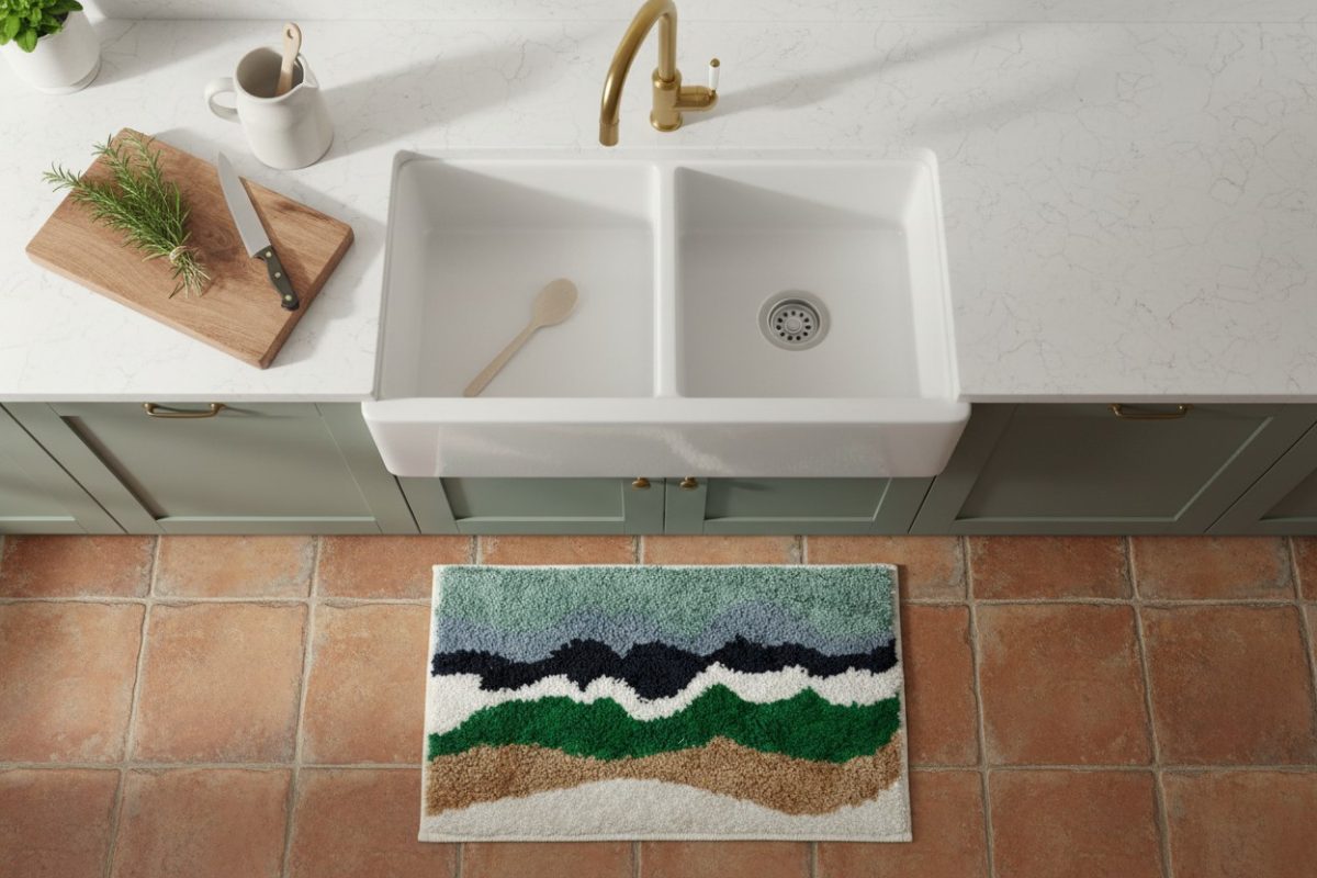 Rolling Hills Tufted Bath/Door Mat — Multi 2