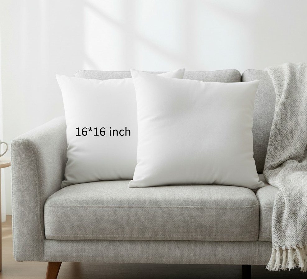 Cushion Insert 16x16 Inch (40x40 cm) - Square Filler Pad for Sofa, Couch & Chair Cushion Covers 1